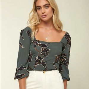 NWT O’Neill Myra Top (Evergreen)